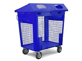 Сетчатый мусорный контейнер для РСО 0,8 м3 синий