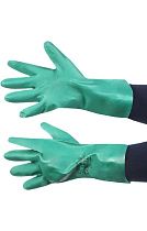 Перчатки резиновые маслобензостойкие зеленые