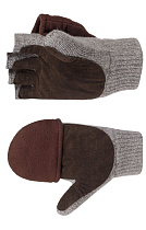 Перчатки-варежки с наладоником утепленные