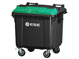 Мусорный контейнер ESE1100 Black Split lid, зеленый