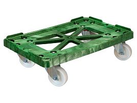 Тележка TR 508-1 зеленая полиамидные колеса