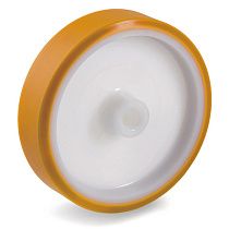 Колесо большегрузное Tellure Rota 661106 под ось, диаметр 200мм, грузоподъемность 600кг, полиуретан TR, полиамид 6